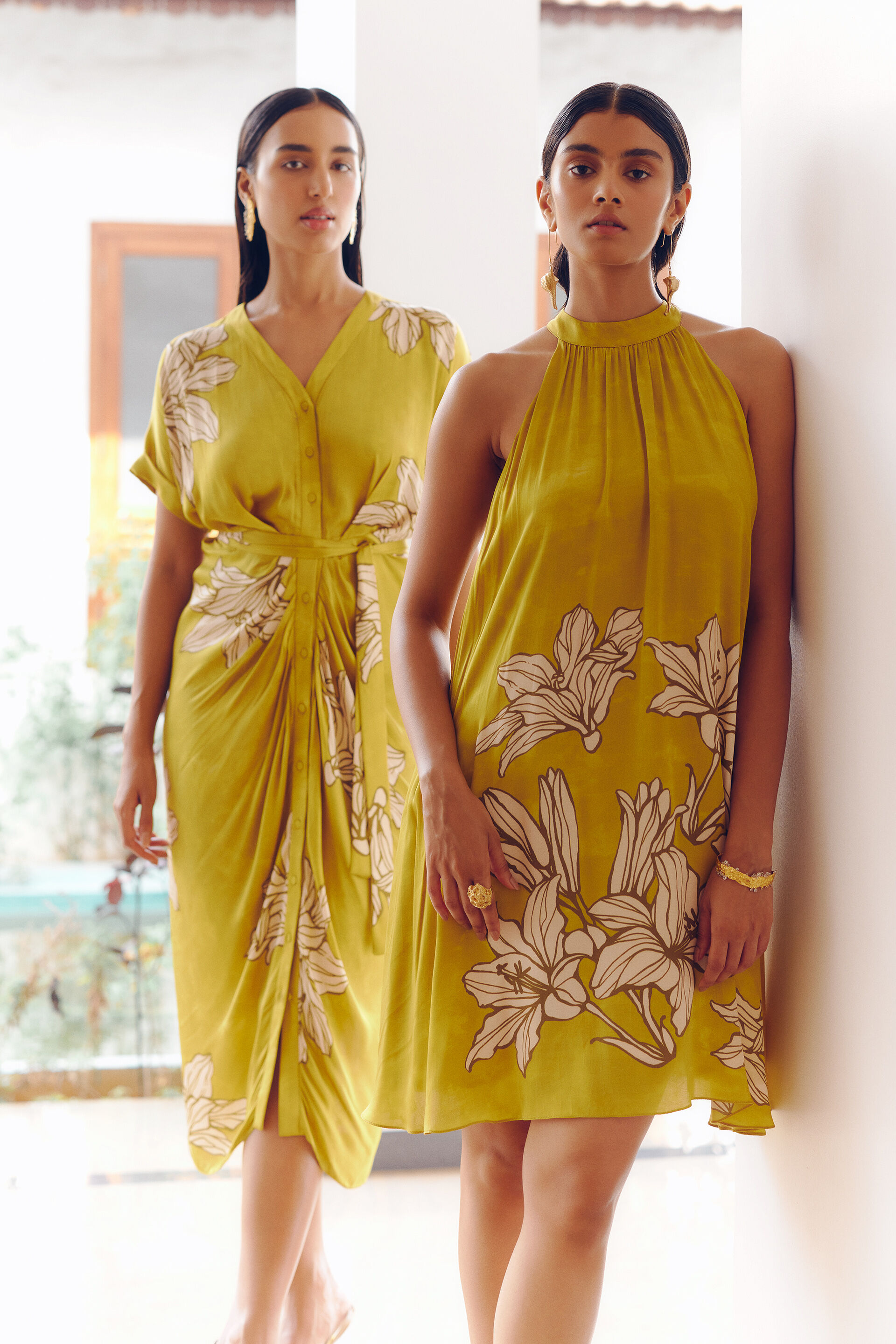 Floribunda Dress, Mustard, image 7